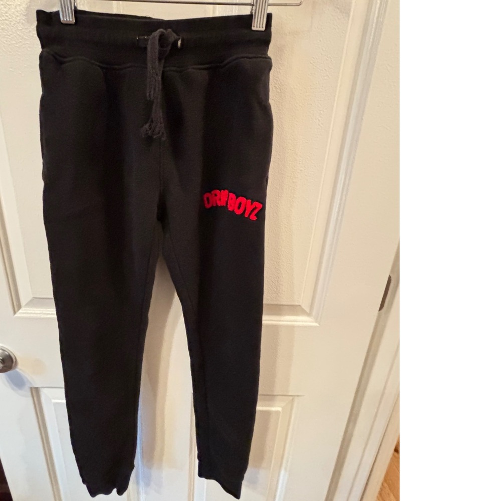 FWRD Denim Boys Black Drip Boyz Jogger Sweatpants Size S 8